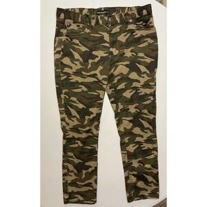VTG Y2K Five Elementz Mens Camo Skinny Fit Pants 36x27 Green Woodland